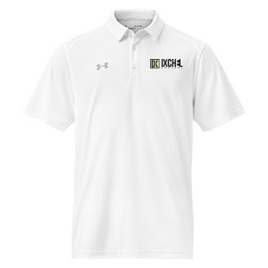 Ixchel White Under Armour® men's polo with Yellow Pluse